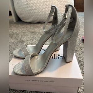Dreampairs silver glitter heels 4 inch heels size 7